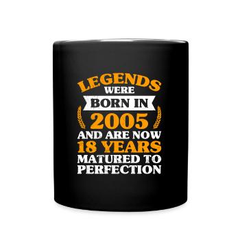 18 ans mûris à la perfection 18e anniversaire - Mug uni - noir - Devant