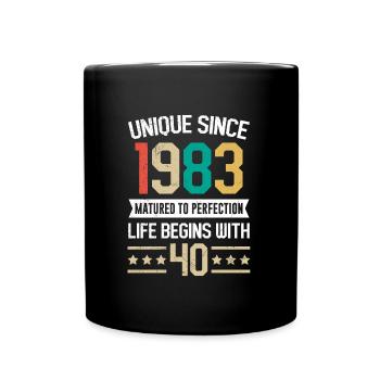 Legendär seit 40 Jahren 40. Geburtstag Vintag - Tasse einfarbig - Schwarz - Vorne