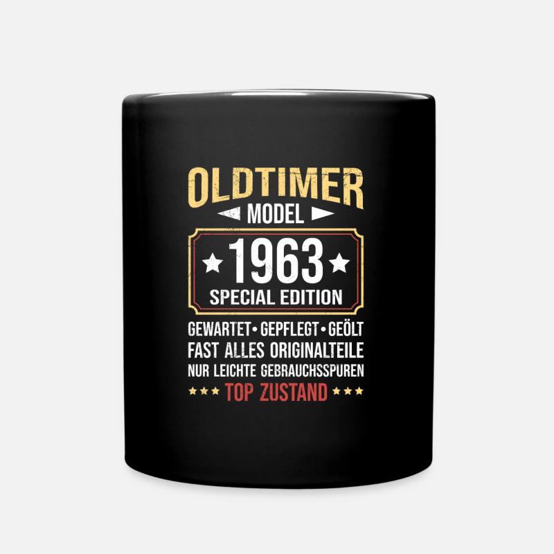 Oldtimer Modell 1963 60 Jahre 60. Geburtstag - Tasse einfarbig - Schwarz