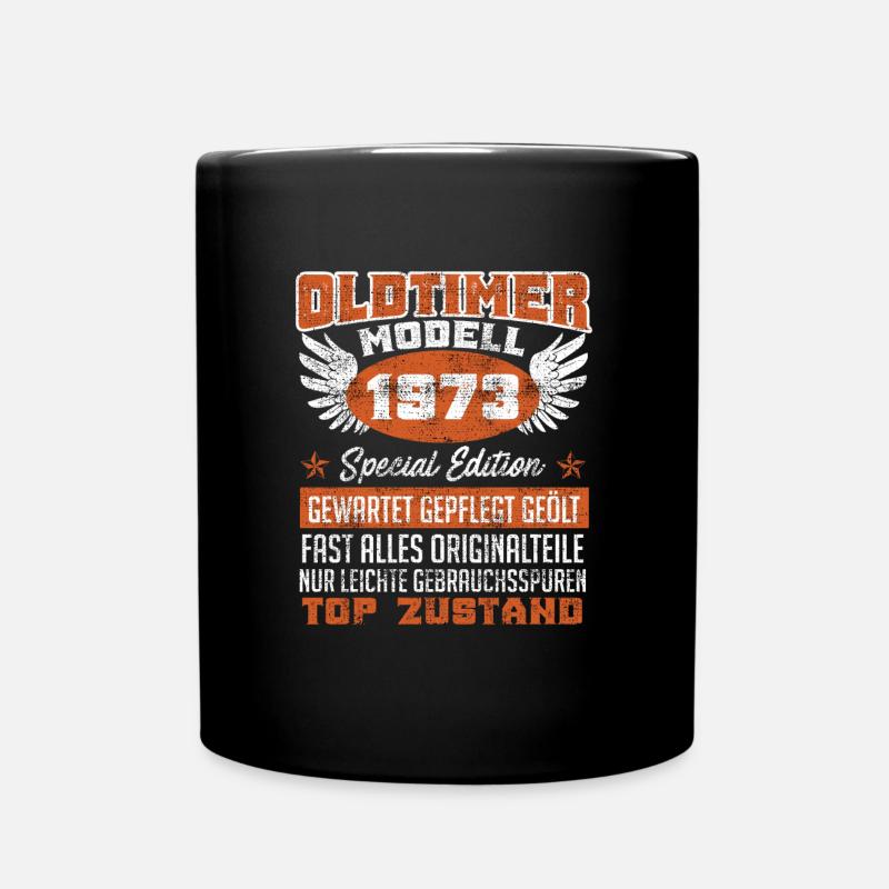 50. Geburtstag Oldtimer Modell 1973 50 Jahre - Tasse einfarbig - Schwarz