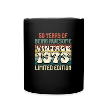 50e anniversaire homme né en 1937 50 ans - Mug uni - noir - Devant
