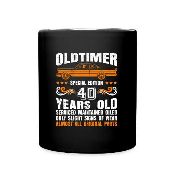 Oldtimer 50e anniversaire 40 ans - Mug uni - noir - Devant