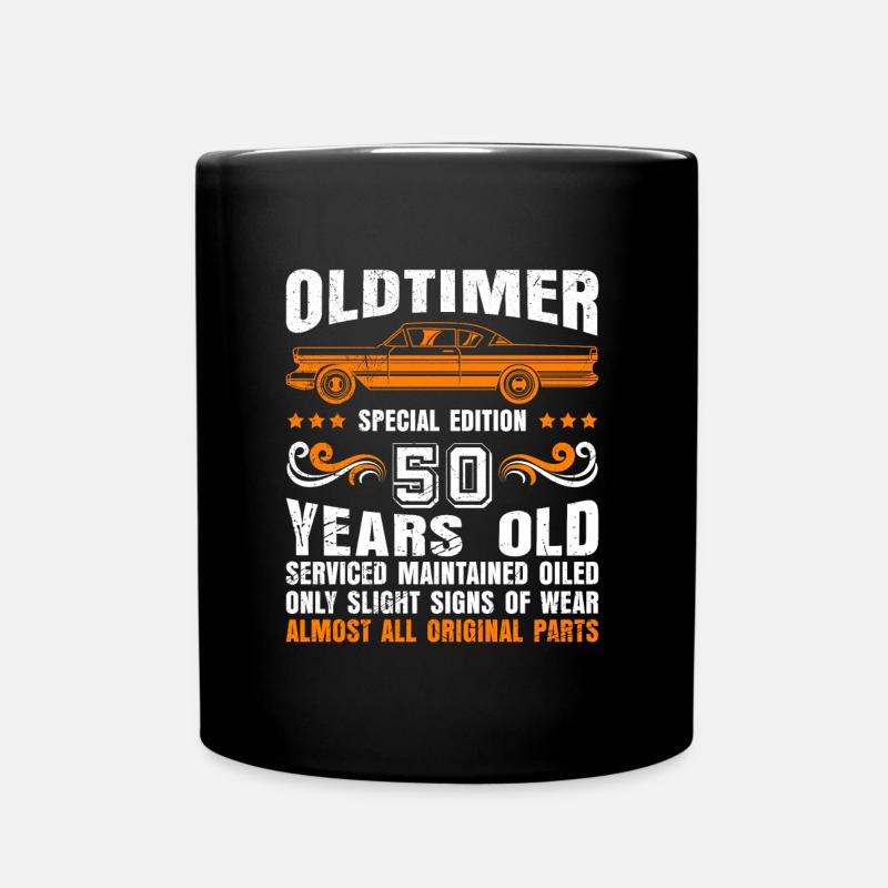 Oldtimer 1973 50 Jahre 50. Geburtstag Herren - Tasse einfarbig - Schwarz