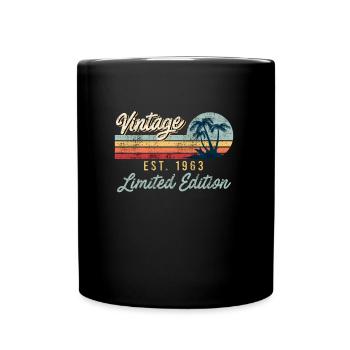 Limited Edition 1963 60. Geburtstag Herren - Tasse einfarbig - Schwarz - Vorne