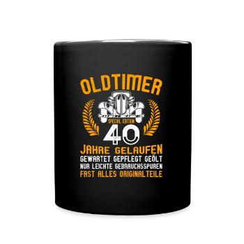 Oldtimer 50e anniversaire 40 ans - Mug uni - noir - Devant