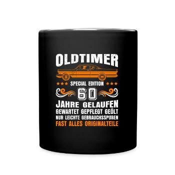 60. Geburtstag alle Teile original 60 Jahre - Tasse einfarbig - Schwarz - Vorne