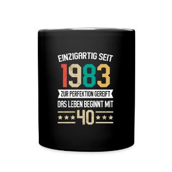 Legendär seit 40 Jahren 40. Geburtstag Vintag - Tasse einfarbig - Schwarz - Vorne
