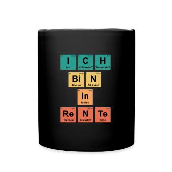 Ich bin in Rente Lehrer Renteneintritt - Tasse einfarbig - Schwarz - Vorne