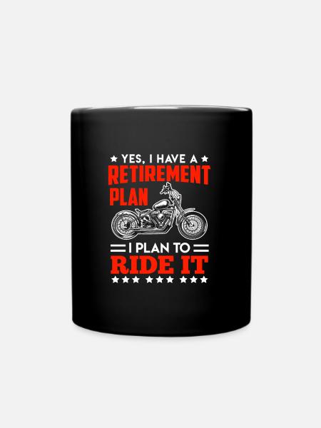Motard Retraité Retraite Motocyclisme - Mug uni - noir