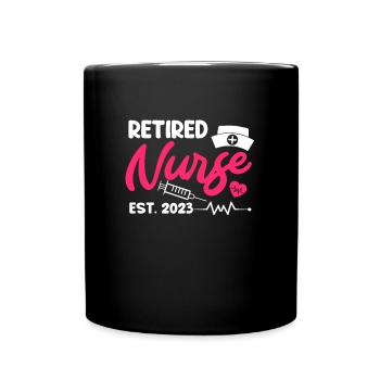 Une infirmière prendra sa retraite en 2023 - Mug uni - noir - Devant