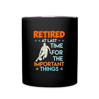 Basketballer in Rente Ruhestand Basketball Rente - Tasse einfarbig - Schwarz - Vorne