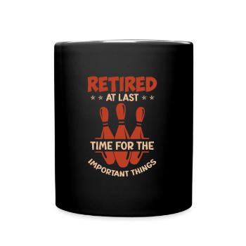 Pensioner Bowling Retirement Retirement - Full Colour Mug - black - Front