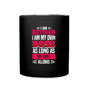 Retraite homme propre patron Retraite - Mug uni - noir - Devant
