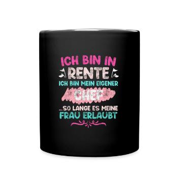 Rentner Renteneintritt Mann - Tasse einfarbig - Schwarz - Vorne