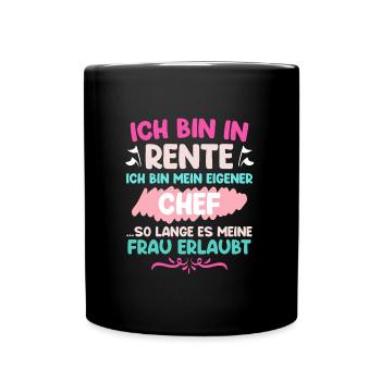 Rentner Renteneintritt Mann - Tasse einfarbig - Schwarz - Vorne
