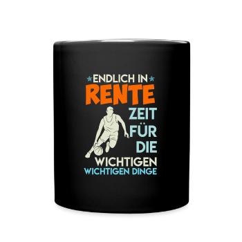 Basketballer in Rente Ruhestand Basketball Rente - Tasse einfarbig - Schwarz - Vorne