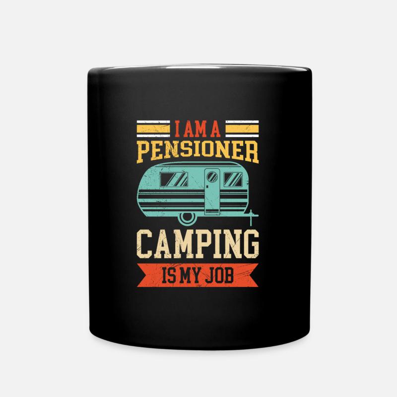 Le camping des retraités est mon travail de camping - Mug uni - noir
