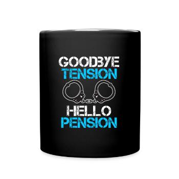 Rente 2023 Goodbye Tension Hello Pension - Full Colour Mug - black - Front