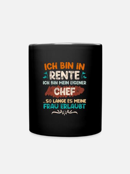 Rentner Renteneintritt Mann - Tasse einfarbig - Schwarz