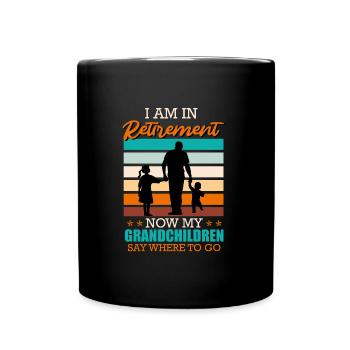Temps de retraite pour les petits-enfants pensionnés - Mug uni - noir - Devant