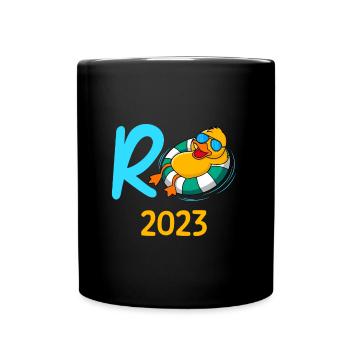 Rente 2023 R-Ente Pensionierung Ruhestand - Tasse einfarbig - Schwarz - Vorne