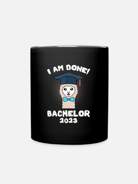 Bachelor 2023 Ich habe fertig Bachelor Abschluss - Tasse einfarbig - Schwarz