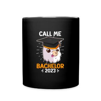 Call me Bachelor 2023 Bachelor Degree - Full Colour Mug - black - Front
