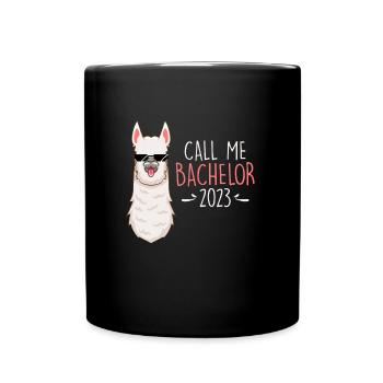 Call me Bachelor 2023 Bachelor Degree - Full Colour Mug - black - Front