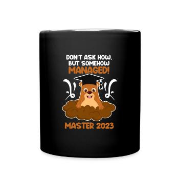 Master 2023 completed Master's degree - Full Colour Mug - black - Front