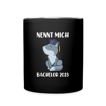 Nennt mich Bachelor 2023 Bachelor Abschluss - Tasse einfarbig - Schwarz - Vorne