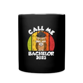 Appelez-moi Bachelor 2023 Diplôme - Mug uni - noir - Devant