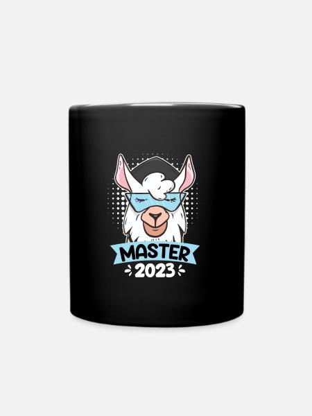 Alpaga avec Master Hat Master Degree 2023 - Mug uni - noir