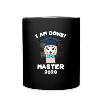 Master 2023 I have finished Master Degree 2023 - Full Colour Mug - black - Front