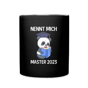 Master Abschluss 2023 Masterabschluss - Tasse einfarbig - Schwarz - Vorne