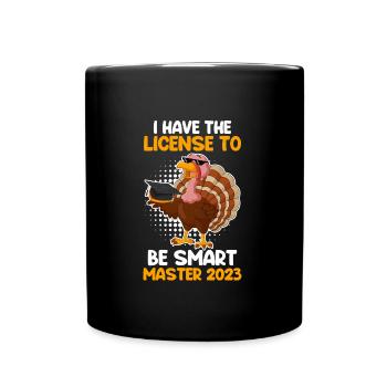 Master 2023 Licence à Smart Shit - Mug uni - noir - Devant