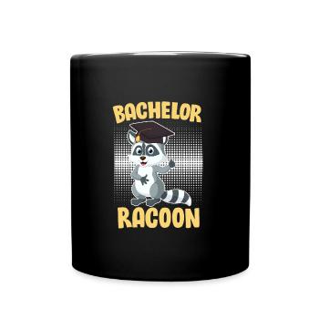 Bachelor Racoon - Tasse einfarbig - Schwarz - Vorne