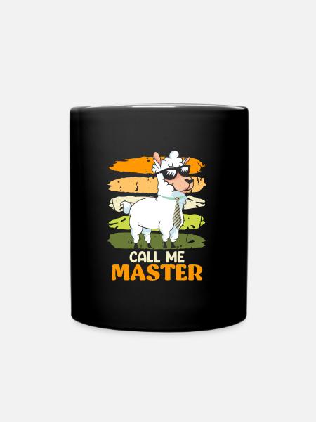 Call me Master Degree - Full Colour Mug - black