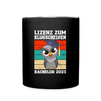 Bachelor 2023 Bachelor Abschluss - Tasse einfarbig - Schwarz - Vorne