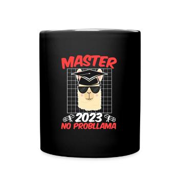 Master 2023 NO Probllama Master Degree - Full Colour Mug - black - Front