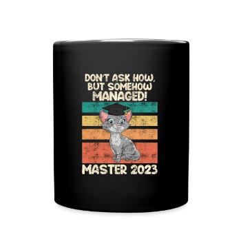 Somehow managed the Master 2023 - Full Colour Mug - black - Front