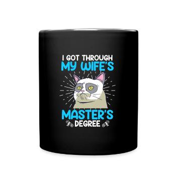 Maîtrise de ma femme a survécu - Mug uni - noir - Devant