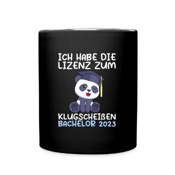 Bachelor 2023 Abschluss - Tasse einfarbig - Schwarz - Vorne