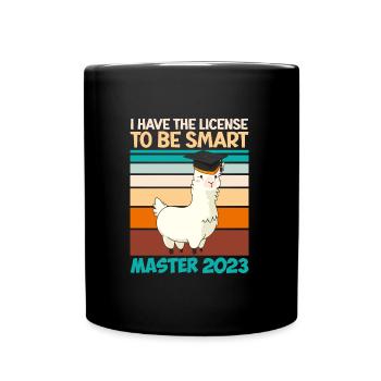 Master 2023 with the license to clever shit - Full Colour Mug - black - Front