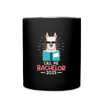 Call me Bachelor 2023 Bachelor Degree - Full Colour Mug - black - Front