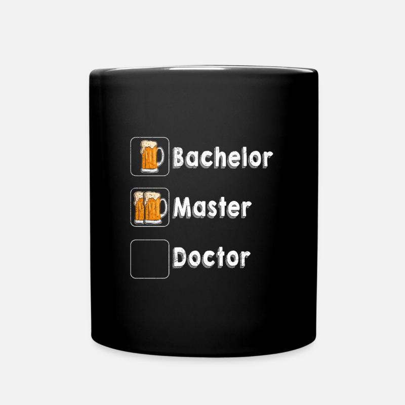 Checkliste Bachelor Master Doktor Promotion - Tasse einfarbig - Schwarz
