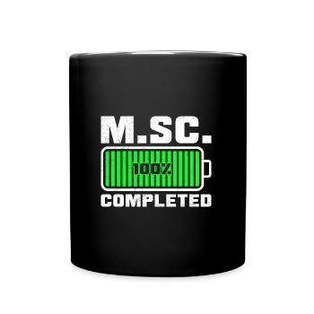 Loading complete Masterabschluss Master of Science - Tasse einfarbig - Schwarz - Vorne