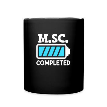 M.Sc terminé enfin terminé Master of Science - Mug uni - noir - Devant
