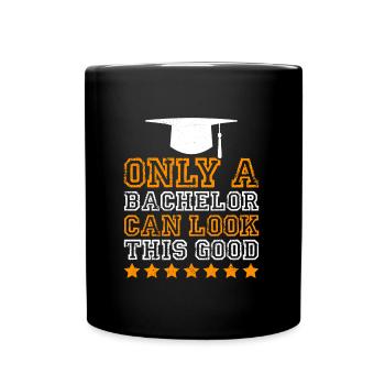 So sieht nur ein Bachelor aus Bachelor Abschluss - Tasse einfarbig - Schwarz - Vorne