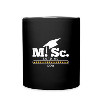 M.Sc loading Masterabschluss Master of Science - Tasse einfarbig - Schwarz - Vorne