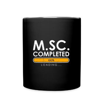 Loading complete Masterabschluss Master of Science - Tasse einfarbig - Schwarz - Vorne